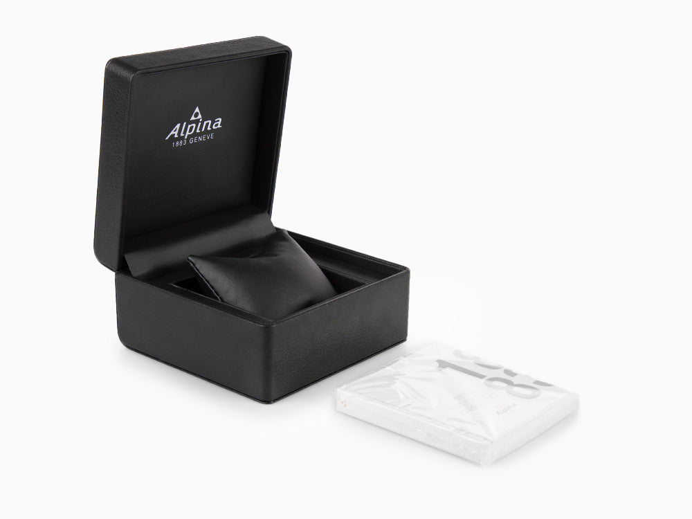 Alpina Startimer Pilot Quartz Worldtimer Uhr, 41 mm, Schwarz, AL-255BRB4S26