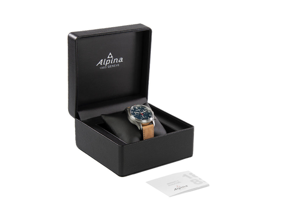 Alpina Startimer Pilot Quartz Uhr, 41 mm, Blau, Tag, AL-372NW4S26