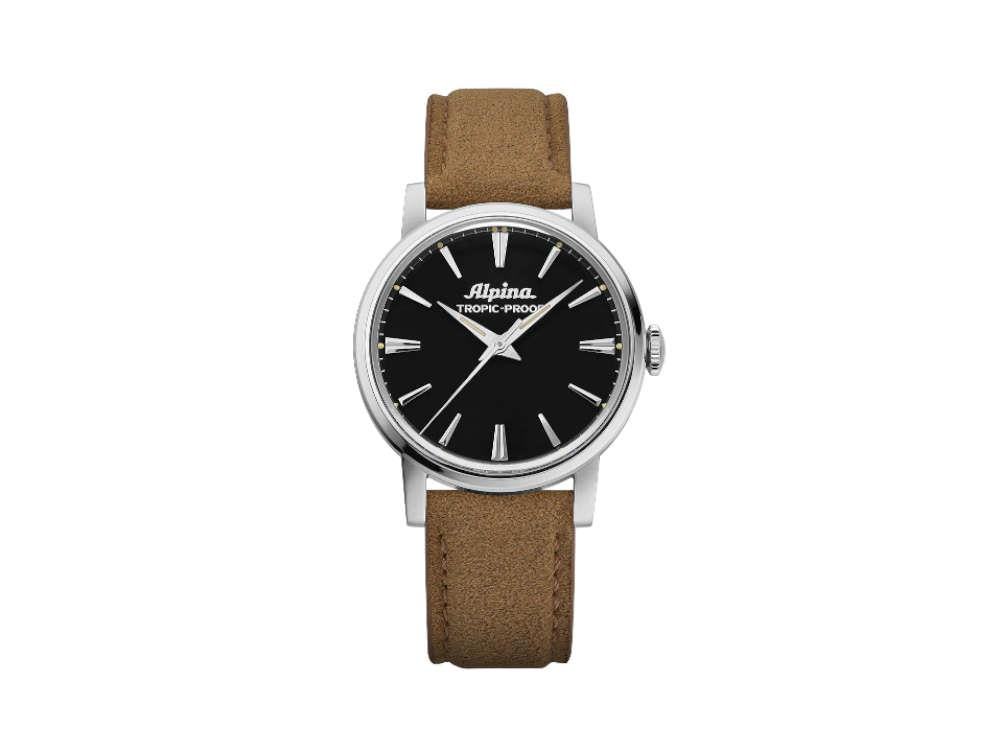 Alpina Heritage Tropic-Proof Handwinding Uhr, 34 mm, Schwarz, AL-480B2H6