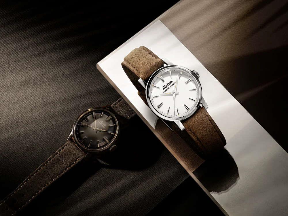 Alpina Heritage Tropic-Proof Handwinding Uhr, 34 mm, Schwarz, AL-480B2H6