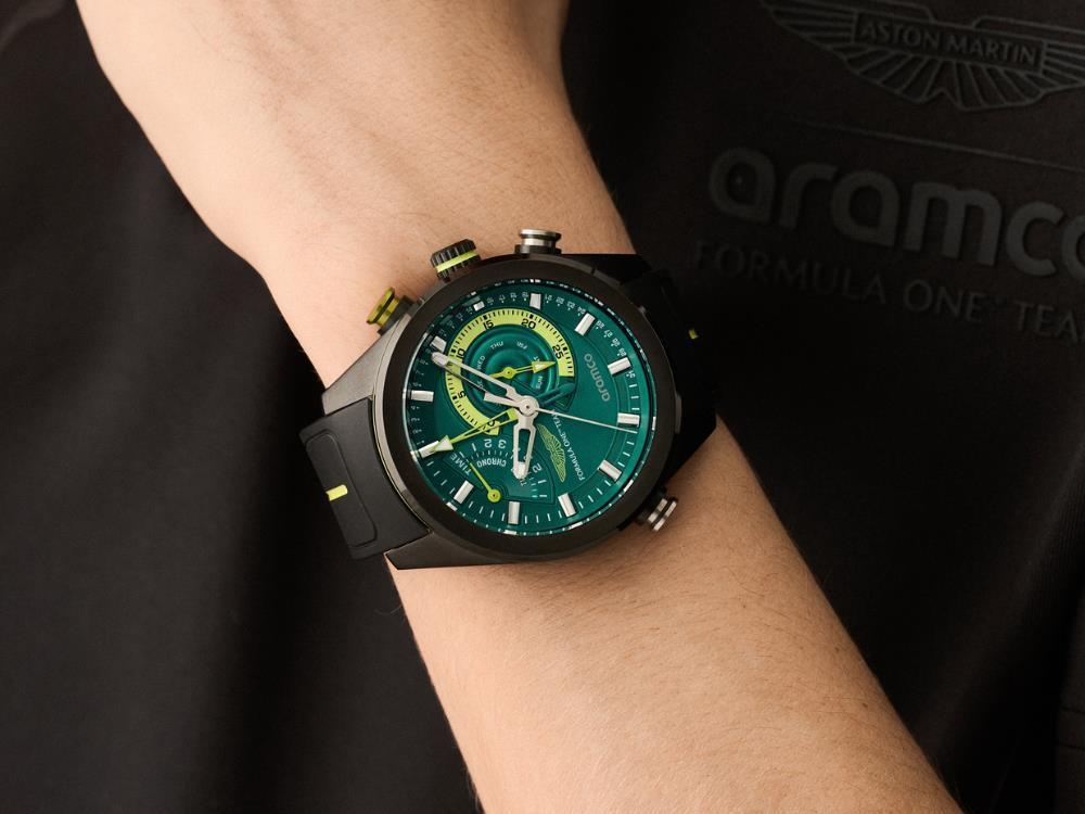 Aston Martin F1 Team KRS Quartz Uhr, Grün, 44 mm, Chronograph, MTFR1F603