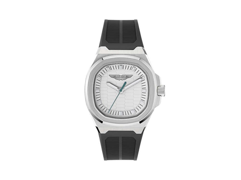 Aston Martin Icon GPQ Quartz Uhr, Recycelter Stahl, Silber, 40 mm, MTIG1F502