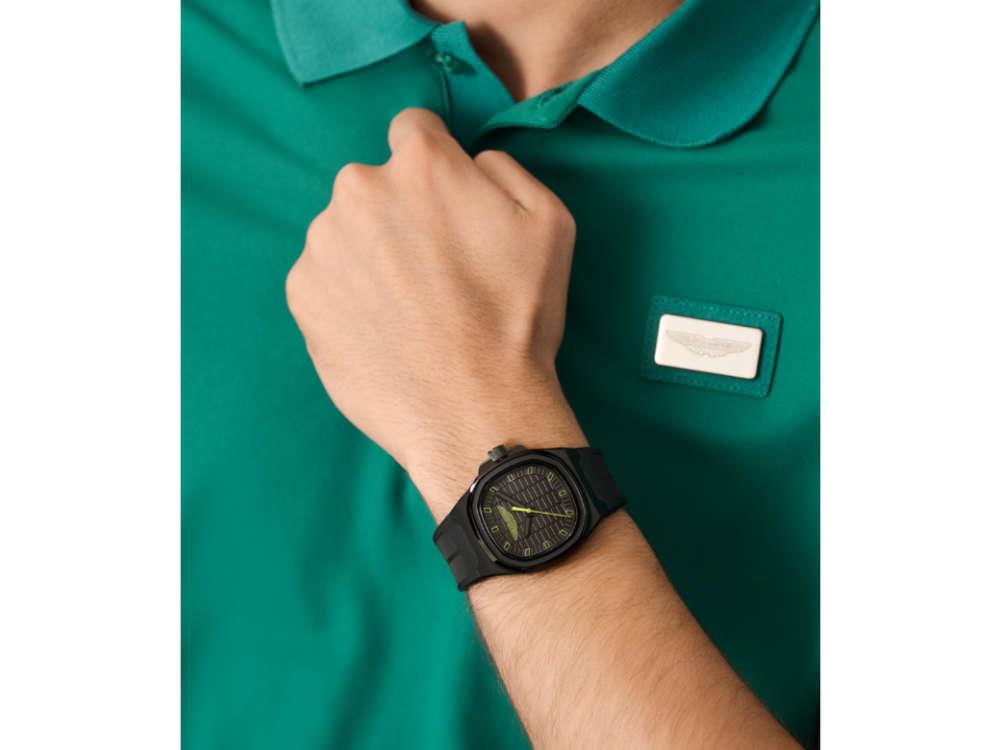 Aston Martin Icon GPQ Quartz Uhr, Recycelter Stahl, Schwarz, 40 mm, MTIG1F503