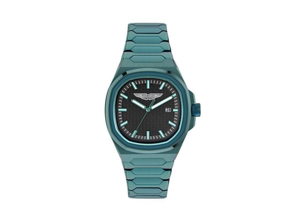 Aston Martin Icon GPQ Quartz Uhr, Recycelter Stahl, Schwarz, 42 mm, MTIG2S606