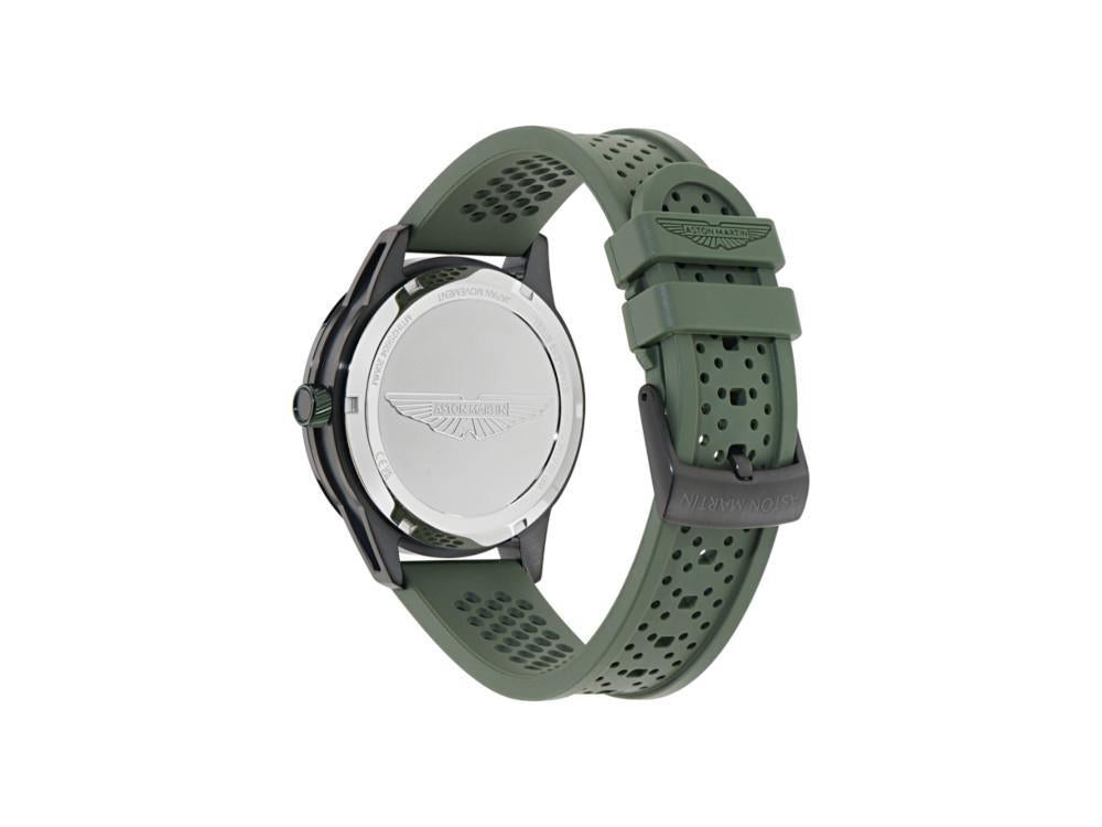 Aston Martin Icon HDL Quartz Uhr, Recycelter Stahl, Schwarz, 42 mm, MTIH2S604
