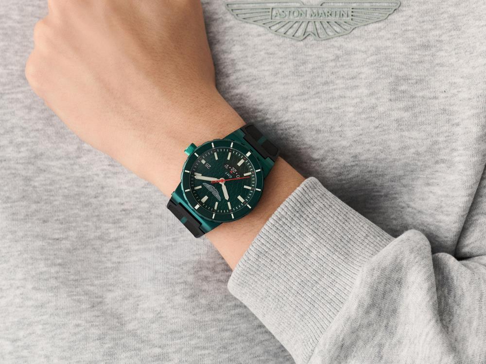Aston Martin Icon MNF GMT Automatik Uhr, Grün, 41 mm, MTIM1F605