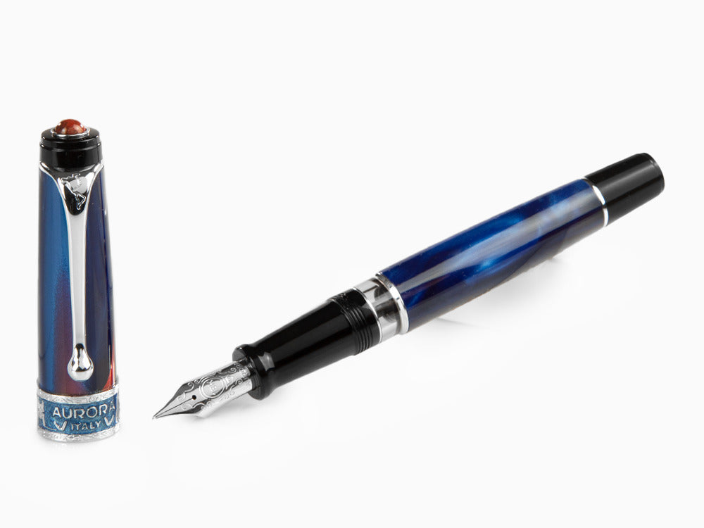 Aurora America Füllfederhalter, Limitierte Ed, Marmoriertes Edelharz