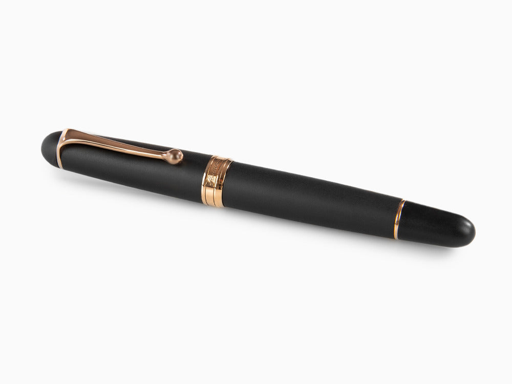 Aurora 88 Black Satin Füllfederhalter, Roségoldene Beschläge, 809-PN