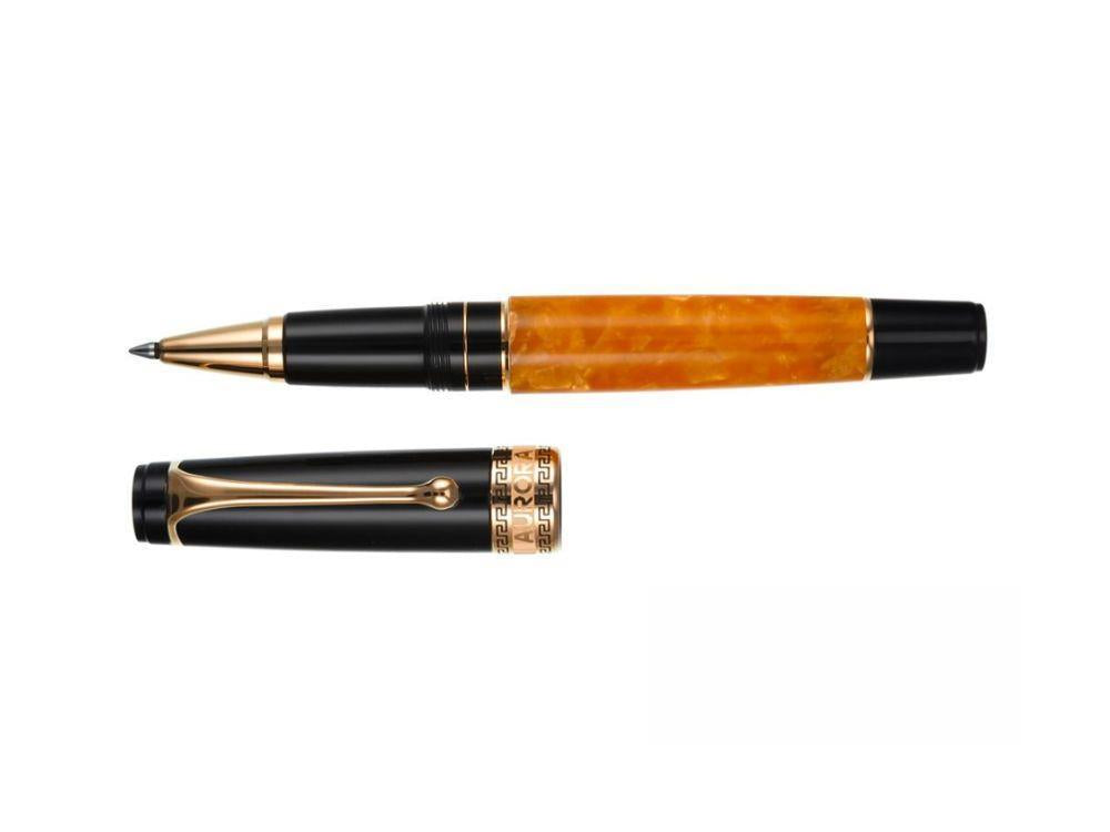 Aurora Optima O' Sole Mio Roller, Auroloide, Orange, Roségold Beschläge, 975-NAO