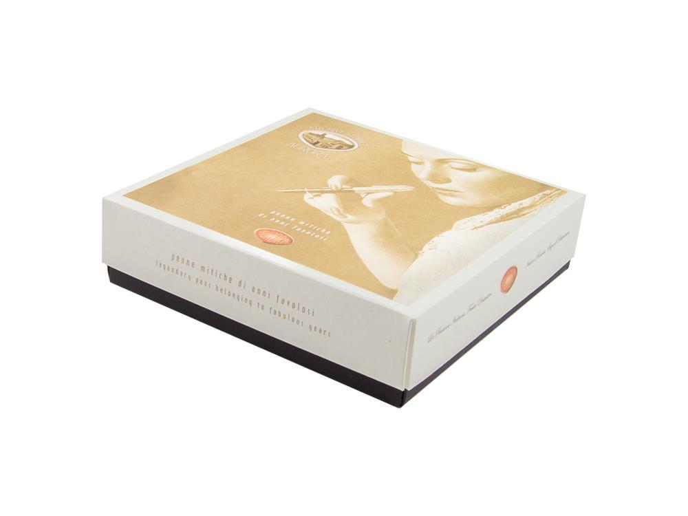 Aurora Duo-Cart Füllfederhalter, Grünes Edelharz, Chrom, DC57-CVM