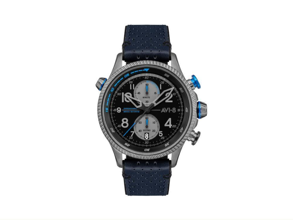 AVI-8 Hawker Hunter Duke Chronograph Colerne Quartz Uhr, Grau, 44 mm, AV-4080-02