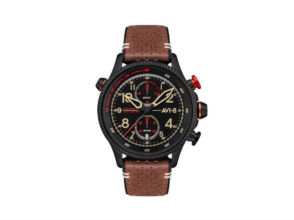 AVI-8 Hawker Hunter Duke Chronograph Tangmere Quartz Uhr, Schwarz, AV-4080-04