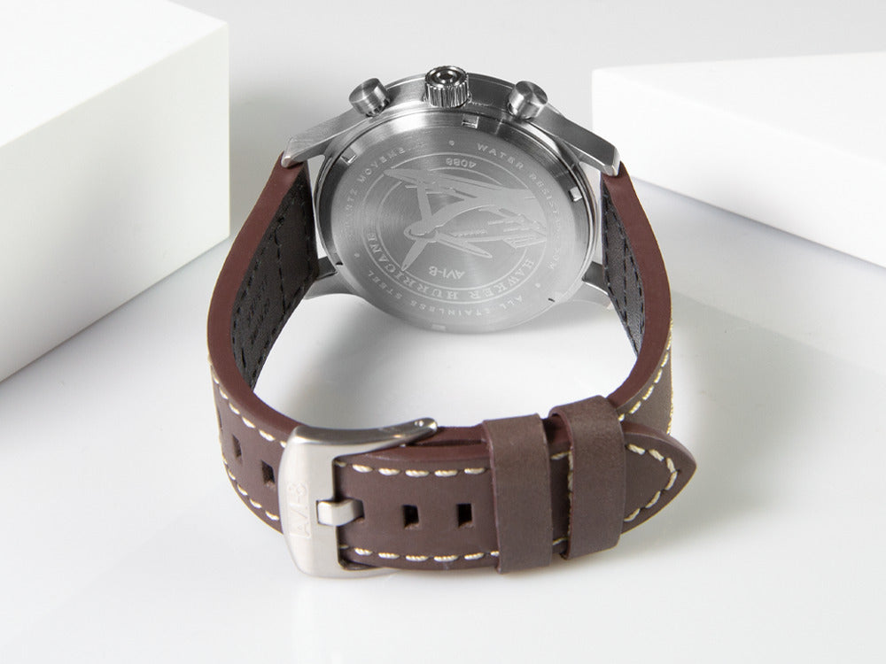 AVI-8 Hawker Hurricane Carey Dual Time Manston Quartz Uhr, Schwarz, AV-4088-01