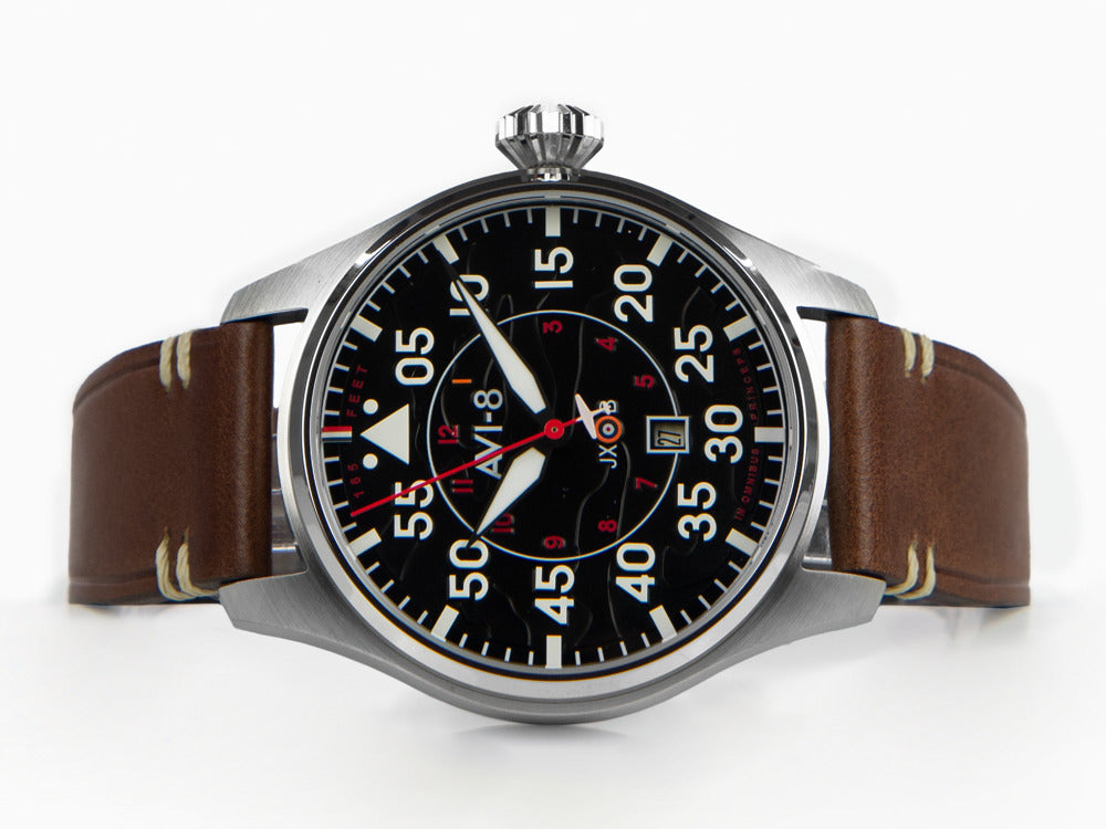 AVI-8 Hawker Hurricane Clowes Wittering Automatik Uhr, Schwarz, 46mm, AV-4097-01