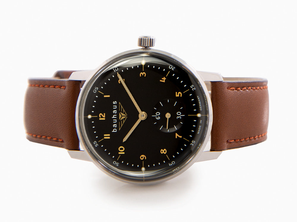 Bauhaus Quartz Uhr, Schwarz, 36 mm, 2037-2