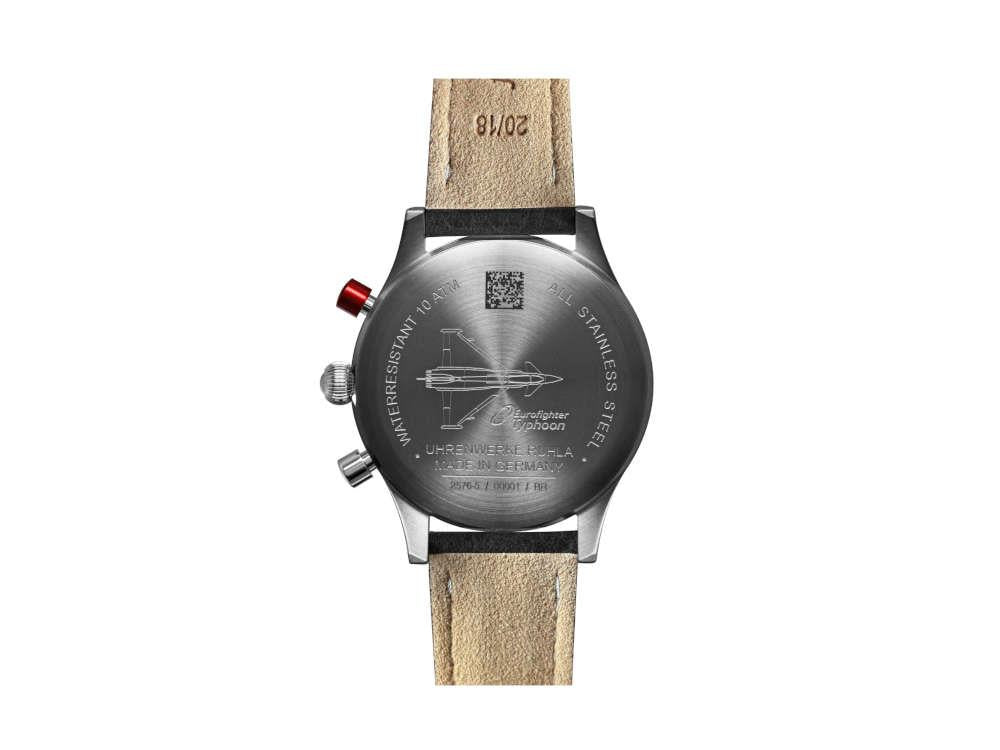 Bauhaus Aviation Quartz Uhr, Rot, 41 mm, Chronograph, Tag, 2576-5