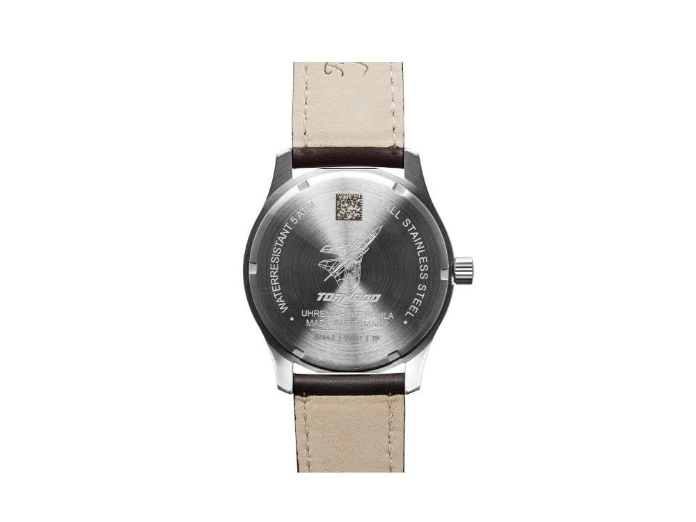 Bauhaus Aviation Tornado GMT Quartz Uhr, Schwarz, 42 mm, Tag, 2744-2
