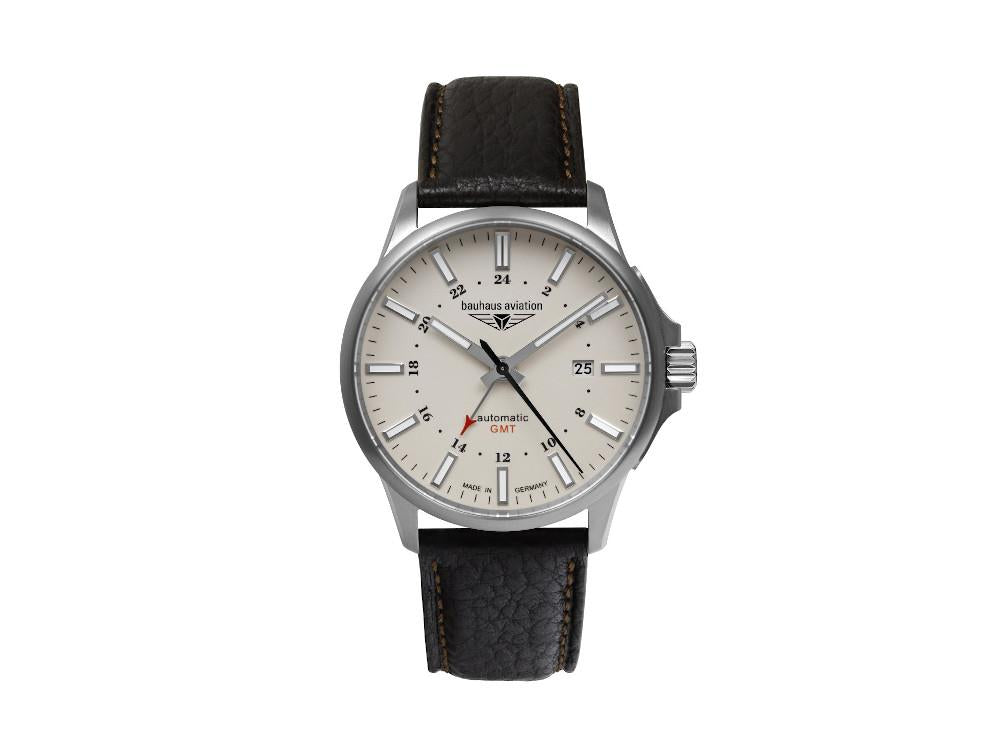 Bauhaus Aviation Titanium Automatik Uhr, Weiss, 42 mm, Tag, 2868-5