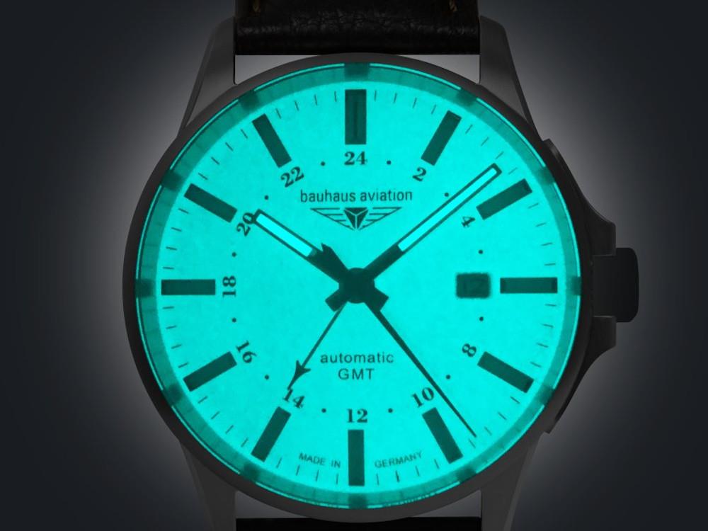 Bauhaus Aviation Titanium Automatik Uhr, Weiss, 42 mm, Tag, 2868-5