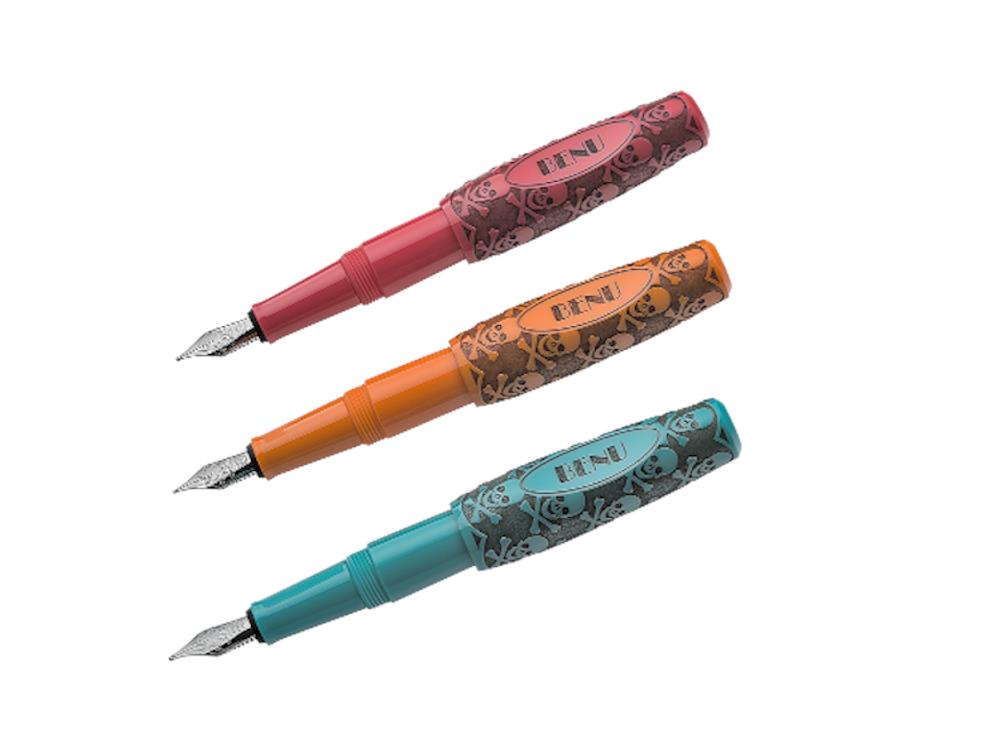 Benu Pixie Jolly Roger Füllfederhalter Set, Edelharz, Bunt, PX05