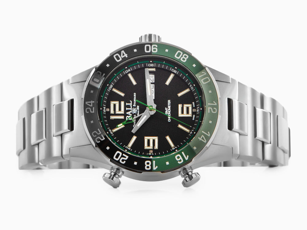 Ball Roadmaster Marine GMT Automatik Uhr, Schwarz, 40 mm, GMT, DG3030B-S2C-BK