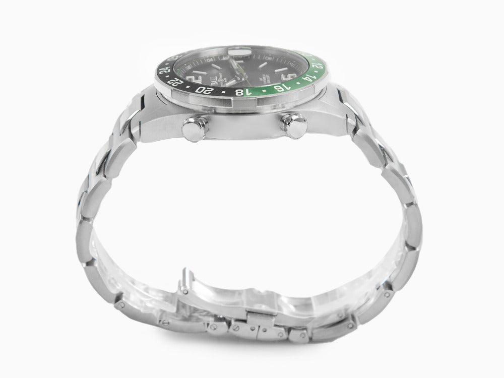 Ball Roadmaster Pilot GMT Automatik Uhr, COSC, Schwarz, 40 mm, DG3038A-S3C-BK