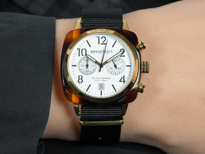 Briston Clubmaster Classic Quartz Uhr, Weiss, 40 mm, 17140.PYA.T.2.NB