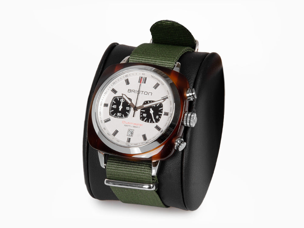 Briston Clubmaster Sport Quartz Uhr, Weiss, 42 mm, 17142.SA.TS.2.NGA