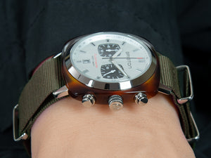 Briston Clubmaster Sport Quartz Uhr, Weiss, 42 mm, 17142.SA.TS.2.NGA