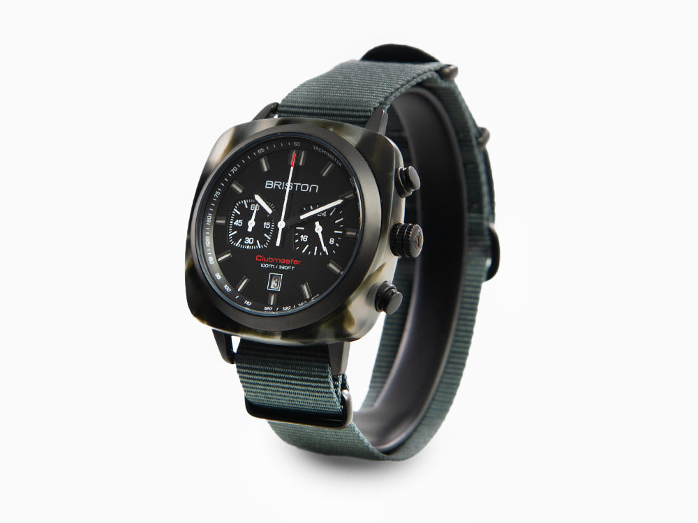 Briston Clubmaster Sport Quartz Uhr, Schwarz, 42 mm, 18142.PBAM.GTS.3.NG