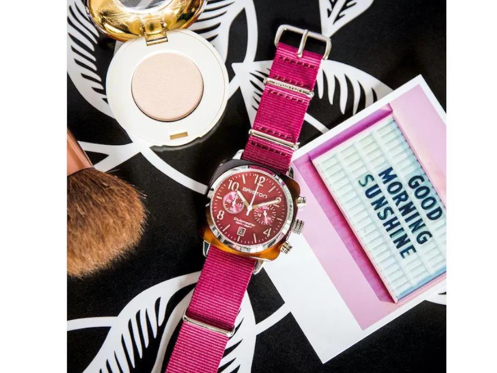 Briston Clubmaster Classic Quartz Uhr, Rose, 40 mm, 19140.PYA.T.28.NBER