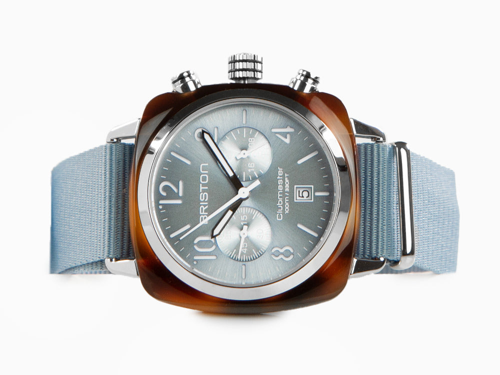 Briston Clubmaster Classic Quartz Uhr, Blau, 40 mm, 19140.SA.T.25.NIB