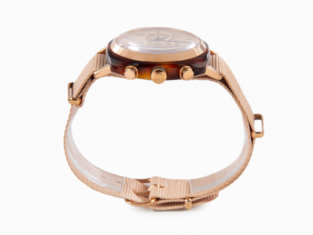 Briston Clubmaster Classic Terracotta Quartz Uhr, 40 mm, 20140.PRA.T.36.NTN