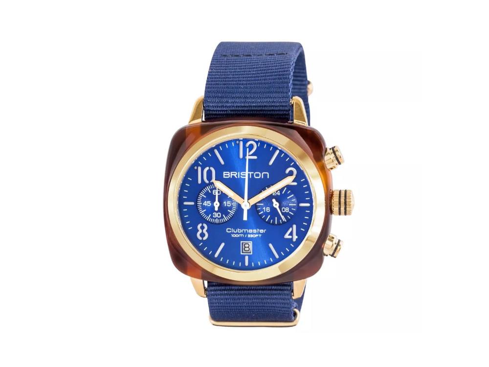 Briston Clubmaster Classic Quartz Uhr, Blau, 40 mm, 15140.PYA.T.9.NNB