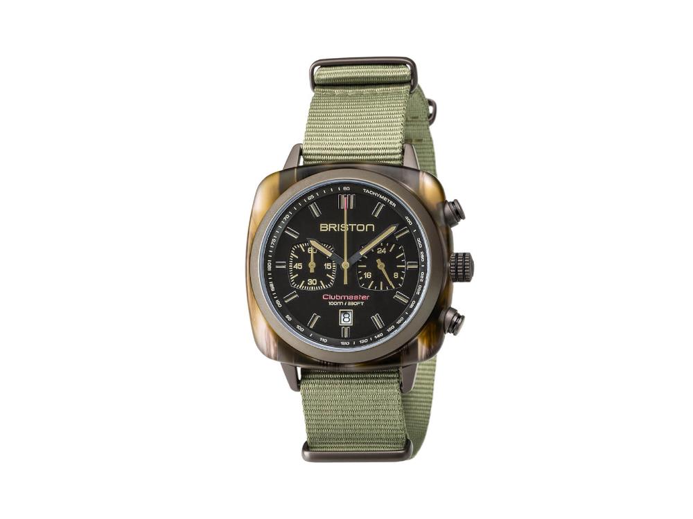 Briston Clubmaster Sport Quartz Uhr, Schwarz, 42 mm, 18142.PKAM.TJS.19.NJ