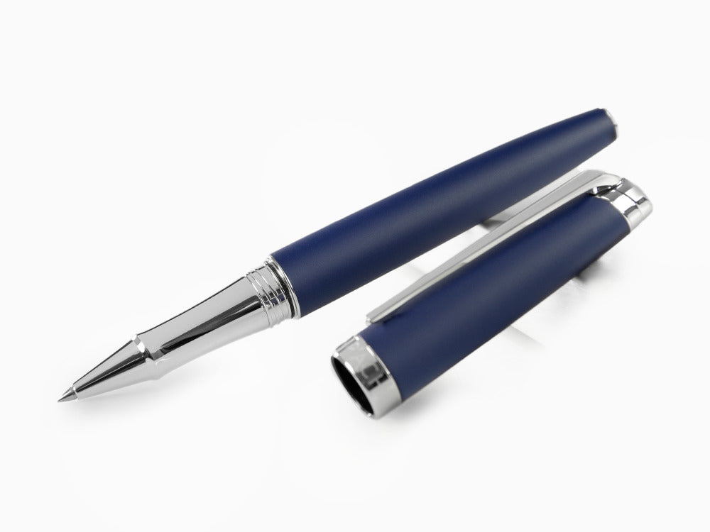 Caran d'Ache Léman Blue Night Matt Roller, Matter Lack, Blau, Rhodium, 4779.449