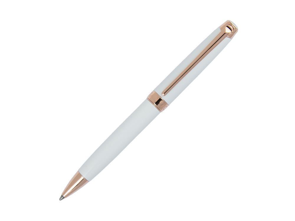Caran d´Ache Léman Slim White Rosegold Kugelschreiber, Lack, Weiss, 4781.001