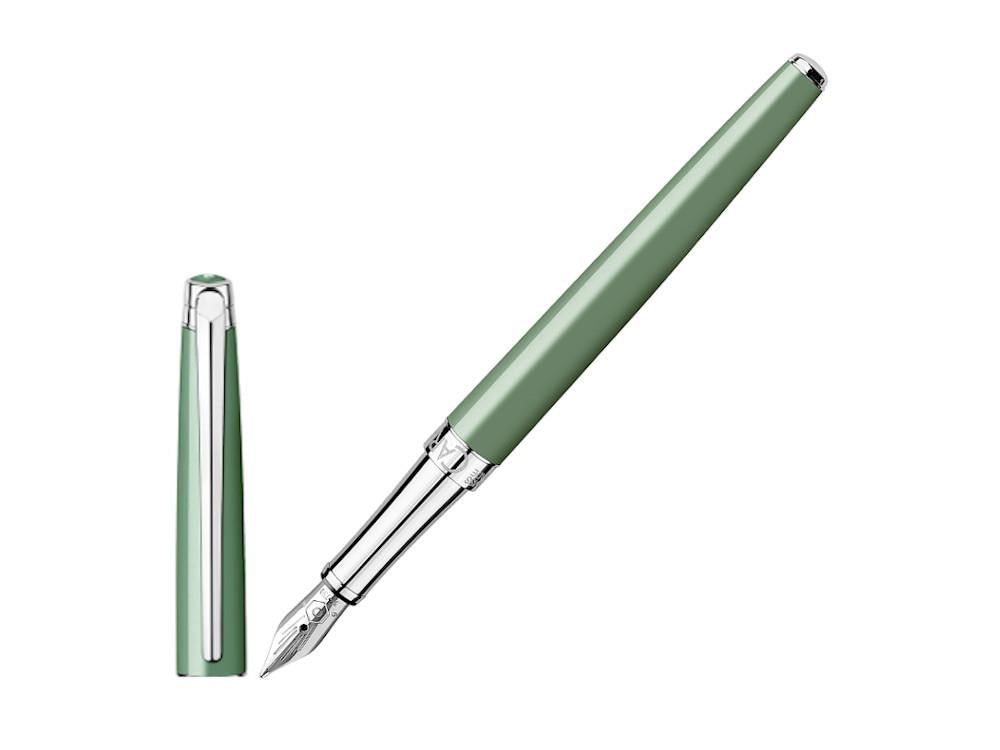 Caran d'Ache Léman Slim Vert de Gris Füllfederhalter, Grün, 4791.713