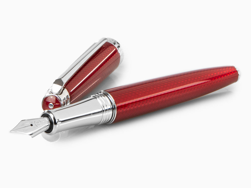 Caran d´Ache Léman Rouge Carmin Füllfederhalter, Rhodium, Rot, 4799.580