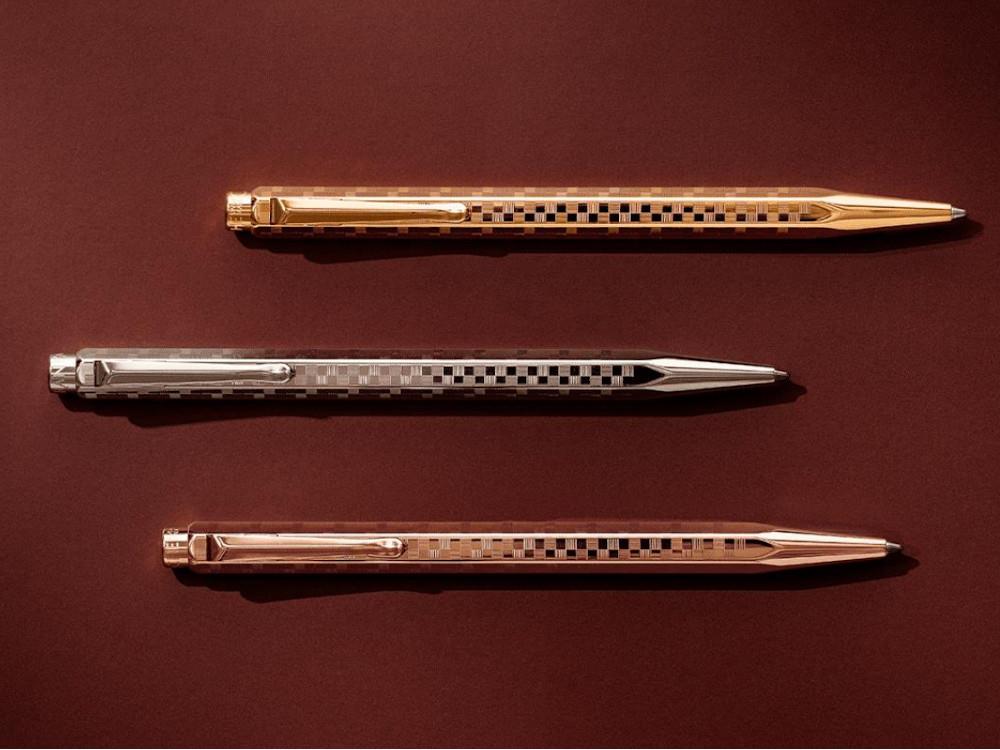 Caran d'Ache Ecridor Damier Kugelschreiber, Messing, Rosegold, 898.567