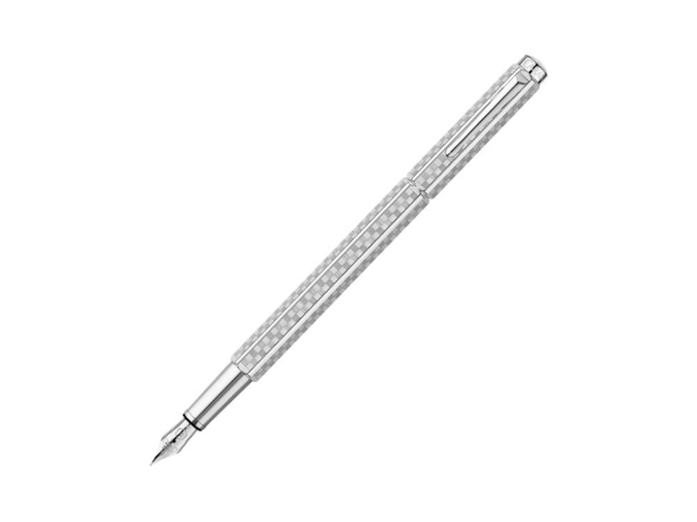 Caran d'Ache Ecridor Damier Füllfederhalter, Silber, 958.566