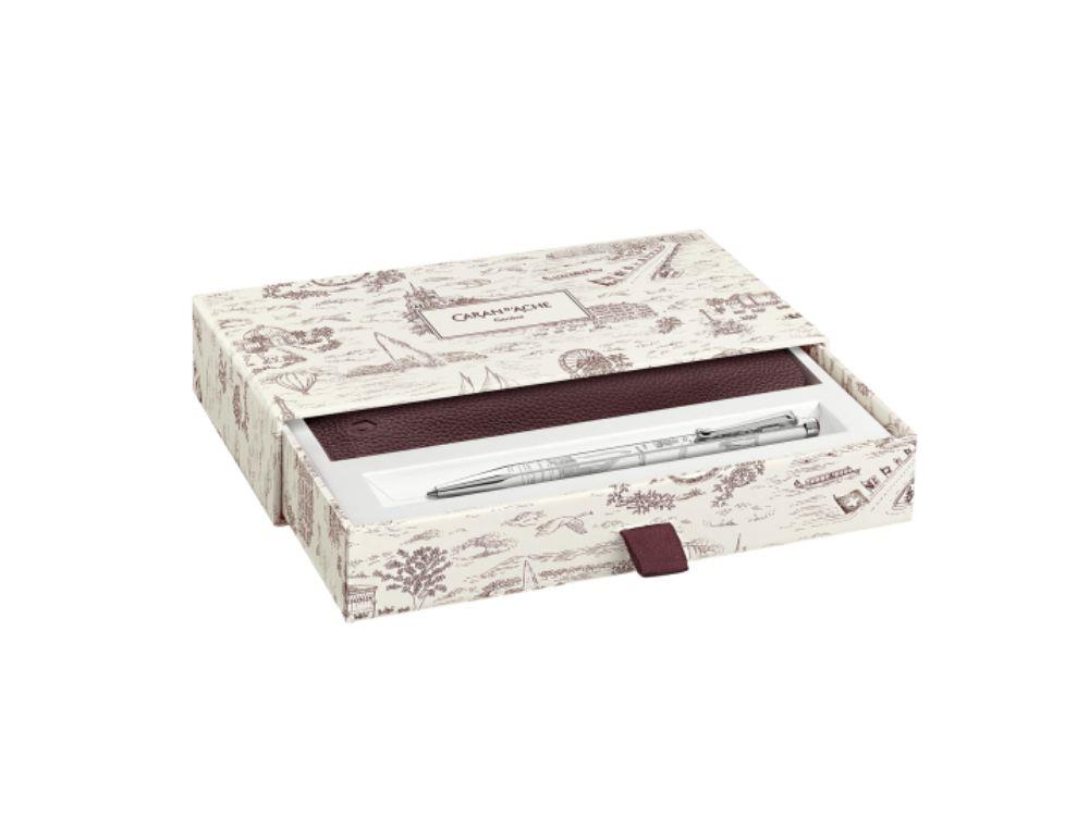 Caran d'Ache Ecridor Toile de Jouy & Leather Case Kugelschreiber, CC0890.026,
