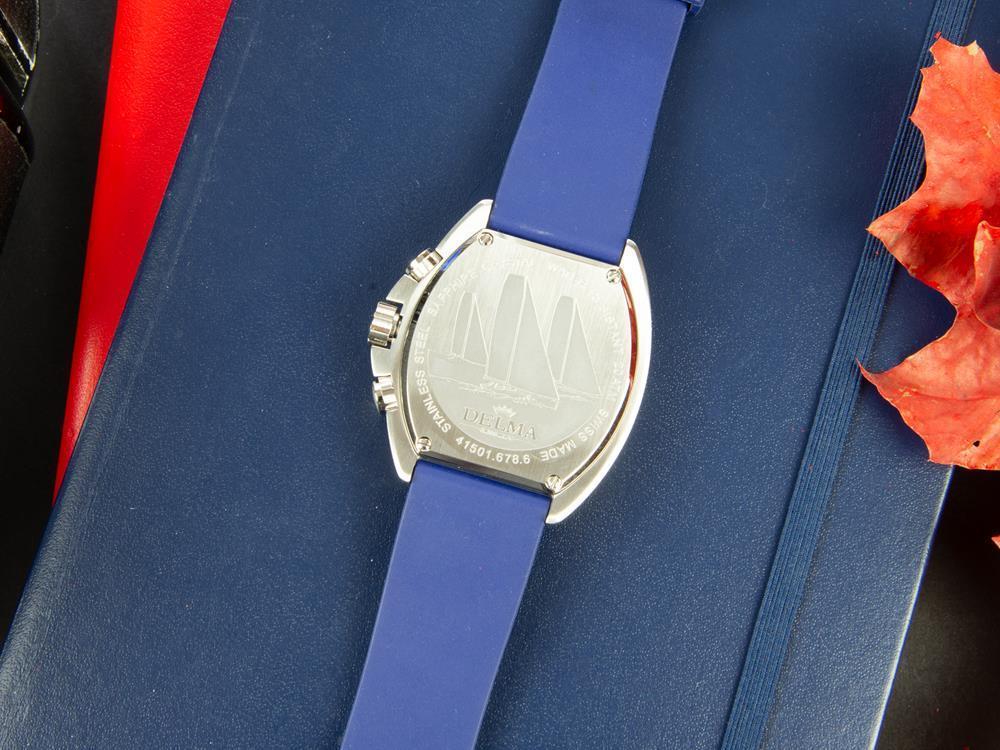 Delma Racing Oceanmaster Quartz Uhr, Chrono, Schwarz, 44 mm, 41501.678.6.048