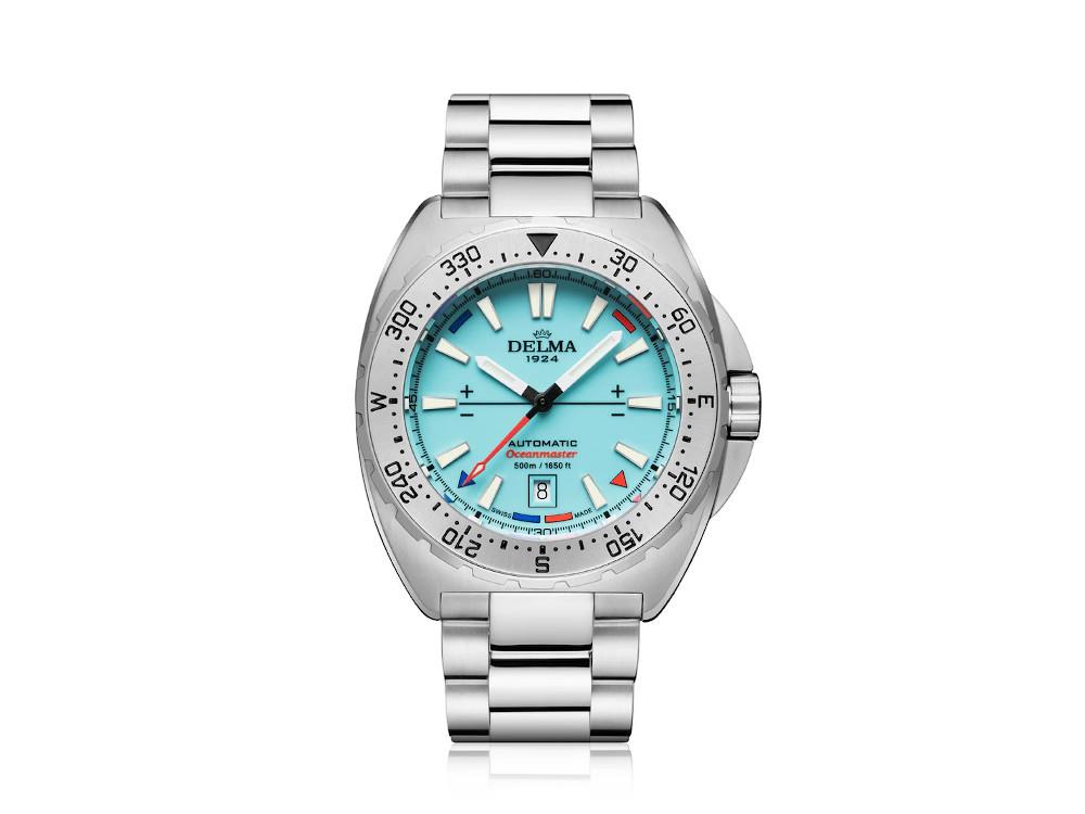 Delma Diver Oceanmaster Lume Automatik Uhr, Blau, 44 mm, 41701.670.6.199