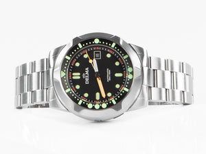 Delma Diver Quattro Automatik Uhr, Schwarz, Limitierte Edition, 41701.744.6.038