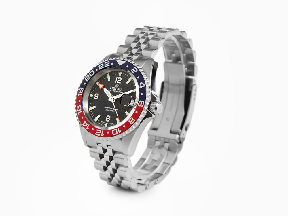 Delma Diver Quartz Uhr, Schwarz, 43 mm, 20 atm, 41702.648.6P034