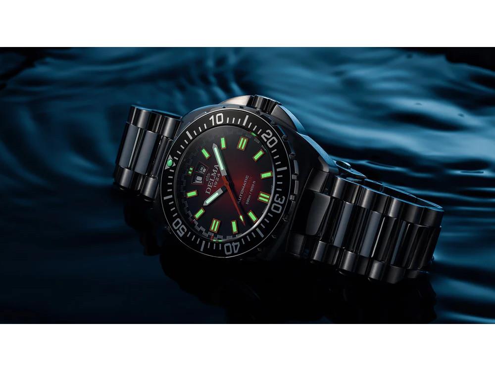 Delma Shell Star Big Date Automatik Uhr, Braun, 44 mm, 41703.736.6.091