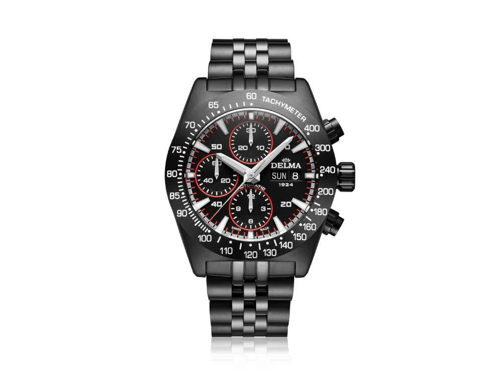 Delma Montego Black Edition Automatik Uhr, DLC, Schwarz, 42 mm, 44701.732.6.031