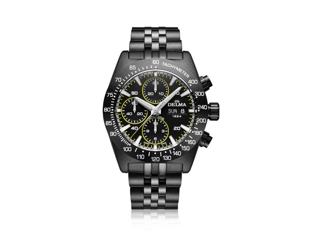 Delma Montego Black Edition Automatik Uhr, DLC, Schwarz, 42 mm, 44701.732.6.032