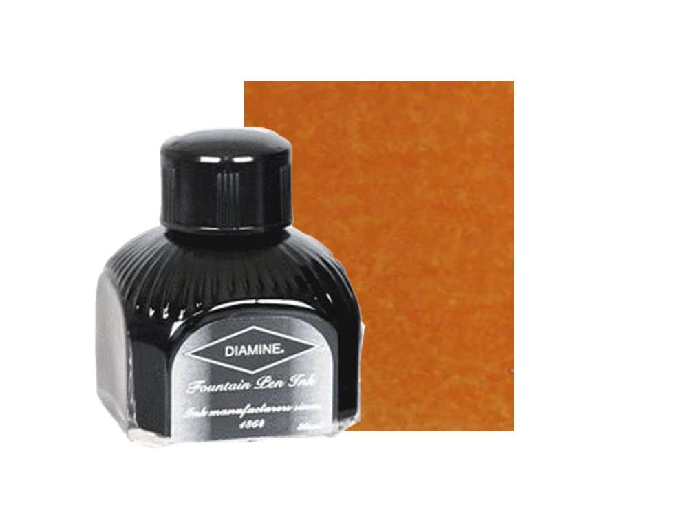 Diamine Tintenfass Autumn Oak, 80ml, Orange, Italianische Glass Flasche